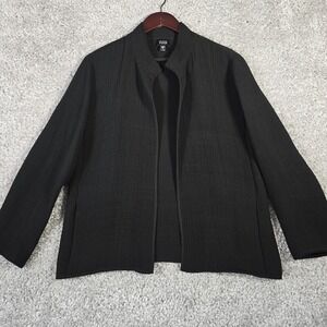 Eileen Fisher Women Open Front‎ Textured Jacket Medium Minimalist Office Capsule